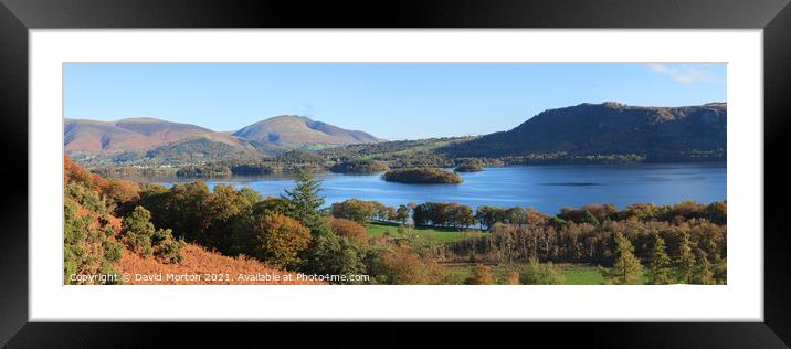 Derwent Water from Cat Bells Framed Mounted Print by David Morton