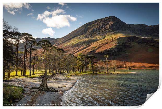 Buttermere in Autumn Print by Ray Pritchard