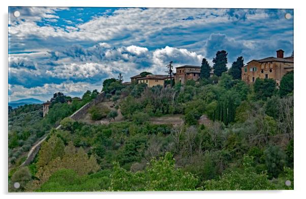 Siena City Wall Acrylic by Joyce Storey