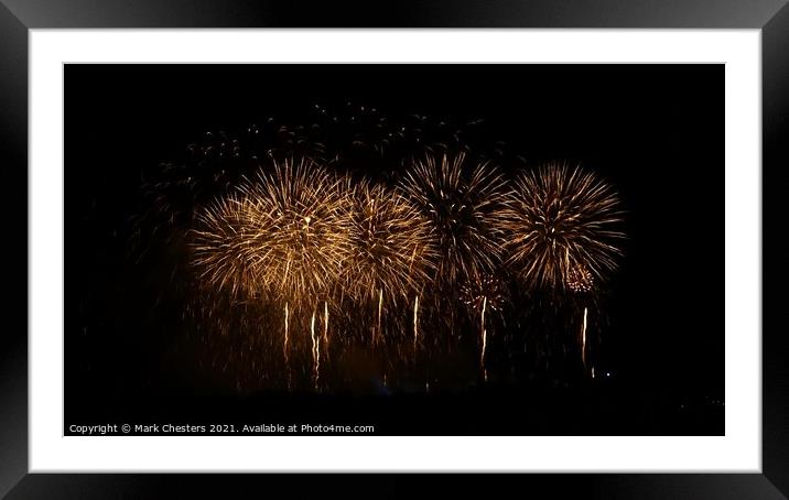 Fiery Night of Alton Towers Framed Mounted Print by Mark Chesters