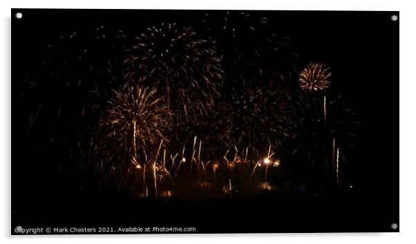 Dazzling Alton Towers Fireworks Display Acrylic by Mark Chesters