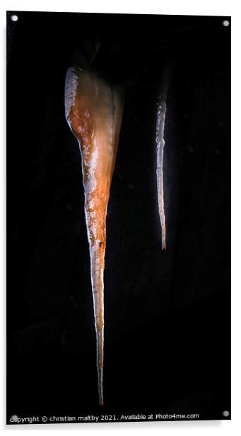 Rusty Icicle  Acrylic by christian maltby