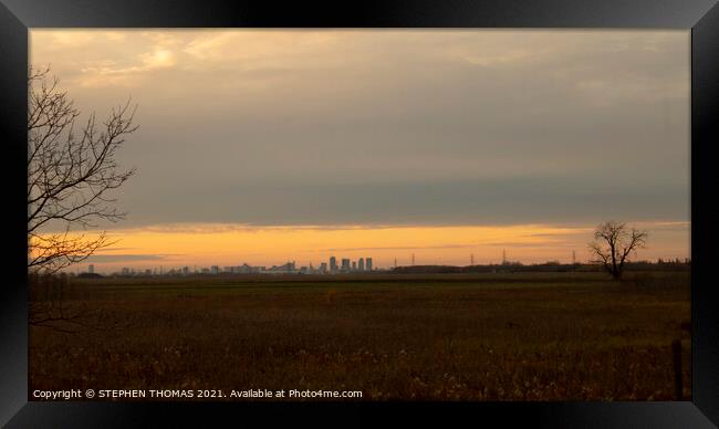 Prairie City Sunset Framed Print by STEPHEN THOMAS