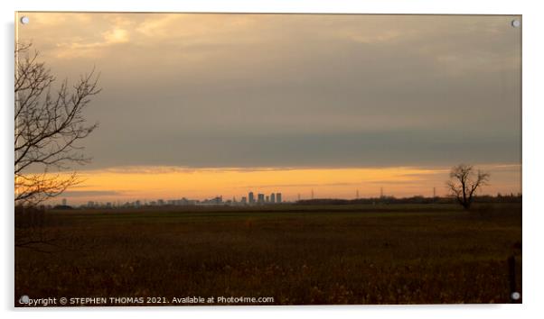 Prairie City Sunset Acrylic by STEPHEN THOMAS