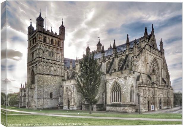 Majestic Exeter Cathedral Canvas Print by Beryl Curran
