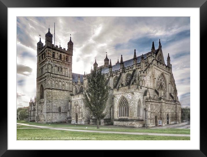 Majestic Exeter Cathedral Framed Mounted Print by Beryl Curran