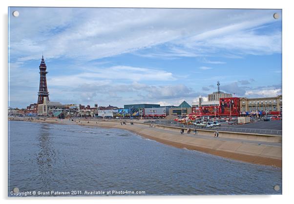 Blackpool Seafront Acrylic by Grant Paterson