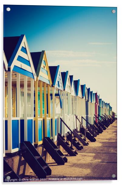 Beach huts Southwold Suffolk England Acrylic by Chris Warren