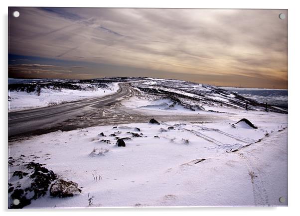 Winter on the Moors Acrylic by Trevor Kersley RIP