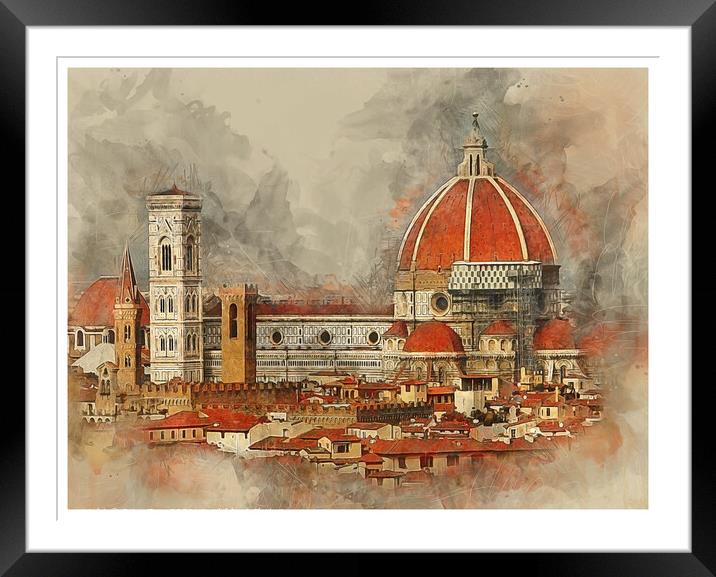 Florence Cathedral Duomo Framed Mounted Print by Brian Tarr