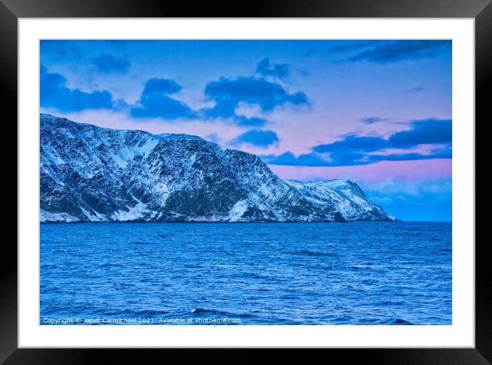 Arctic Twilight Framed Mounted Print by Janet Carmichael