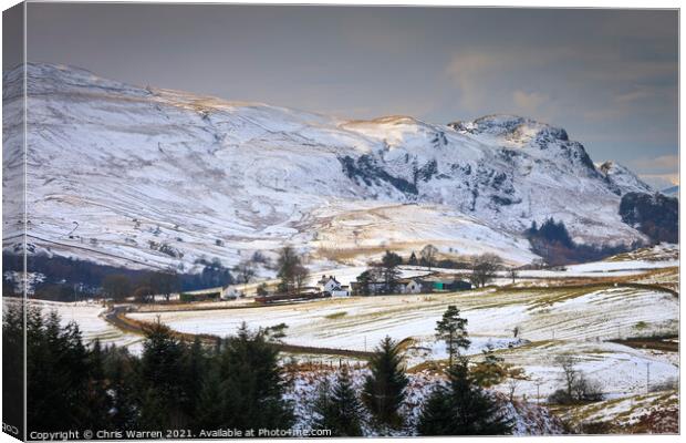 Trossachs Stirling Scotland in winter Canvas Print by Chris Warren
