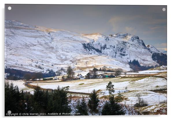 Trossachs Stirling Scotland in winter Acrylic by Chris Warren