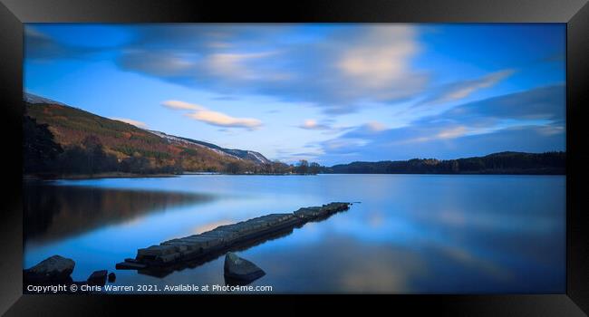 Loch Ard Winter Reflection Scotland Framed Print by Chris Warren