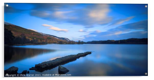 Loch Ard Winter Reflection Scotland Acrylic by Chris Warren