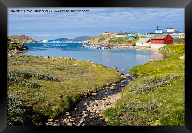 Narsaq Landscape Greenland Coast Framed Print by Pearl Bucknall