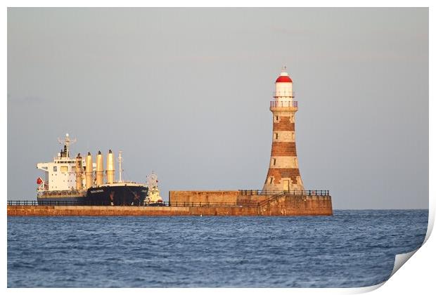 Graceful Gertrude at Roker Pier Print by Rob Cole