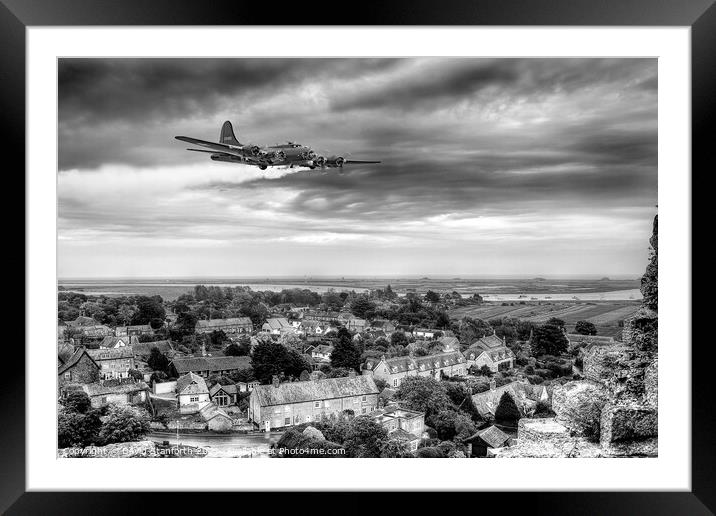 B17 Nearly Home Framed Mounted Print by David Stanforth