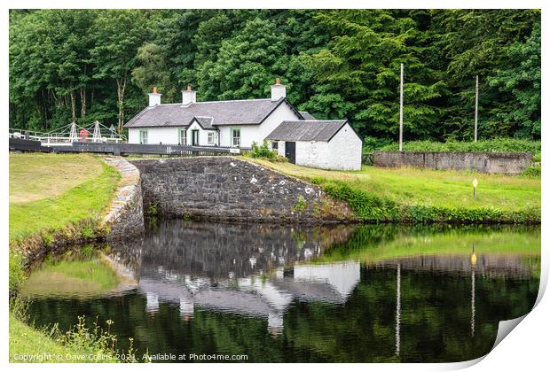Lock Keepers Cottage reflected in the pool below l Print by Dave Collins