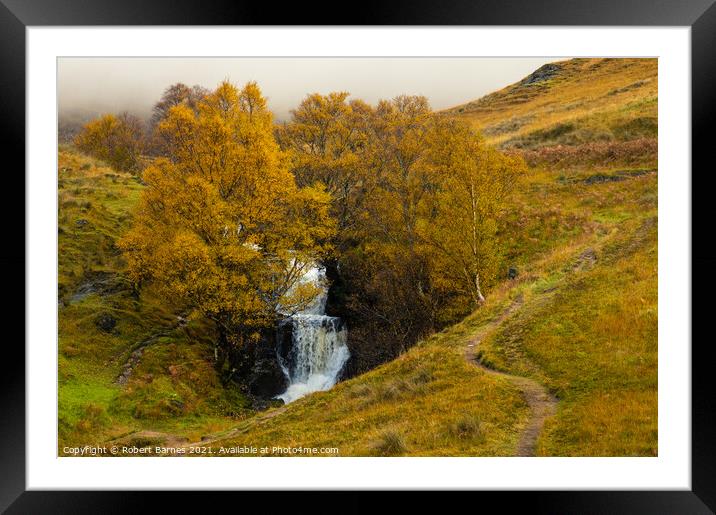 Highland Waterfalls Framed Mounted Print by Lrd Robert Barnes