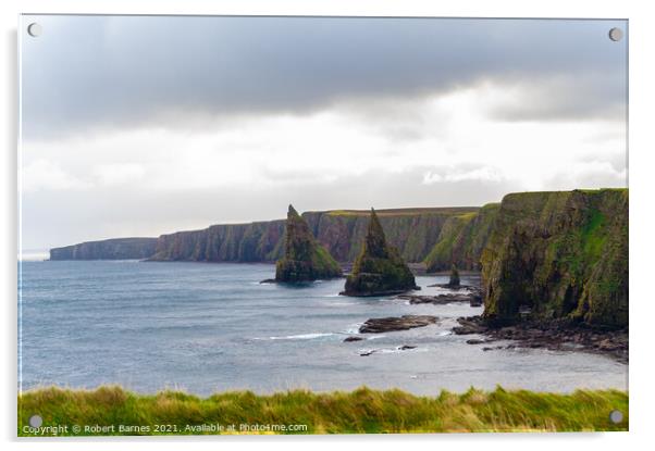 The Beautiful  Stacks of Duncansby Acrylic by Lrd Robert Barnes