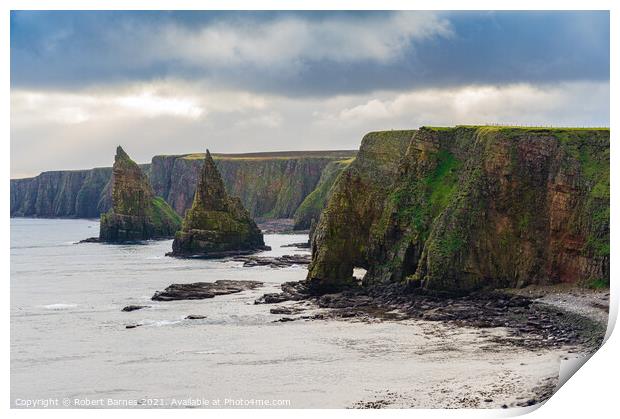 The Stacks of Duncansby Print by Lrd Robert Barnes