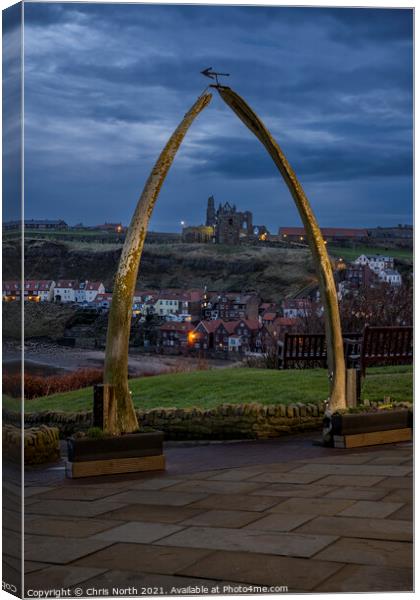 The Whitby whalebone Arch Canvas Print by Chris North