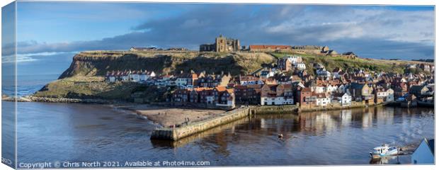 Whitby early light. Canvas Print by Chris North