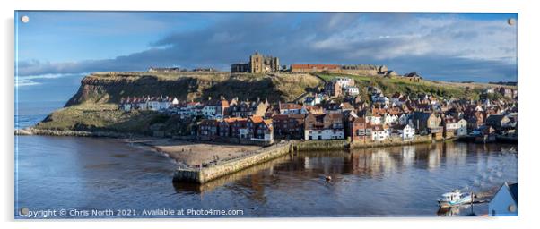 Whitby early light. Acrylic by Chris North