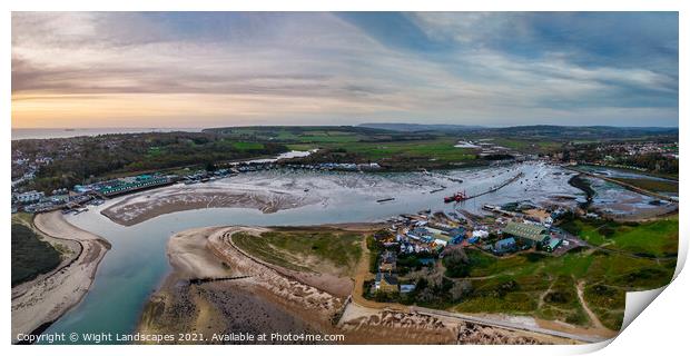 Bembridge Harbour Isle Of Wight Print by Wight Landscapes