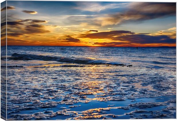 Sunset over the Bristol channel Canvas Print by Rory Hailes