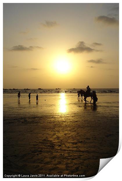 Sunset over the Arabian Sea, Print by Laura Jarvis