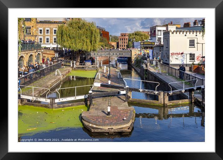 Camden Lock Framed Mounted Print by Jim Monk