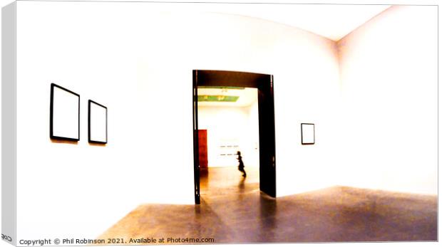 Child in an art gallery Canvas Print by Phil Robinson