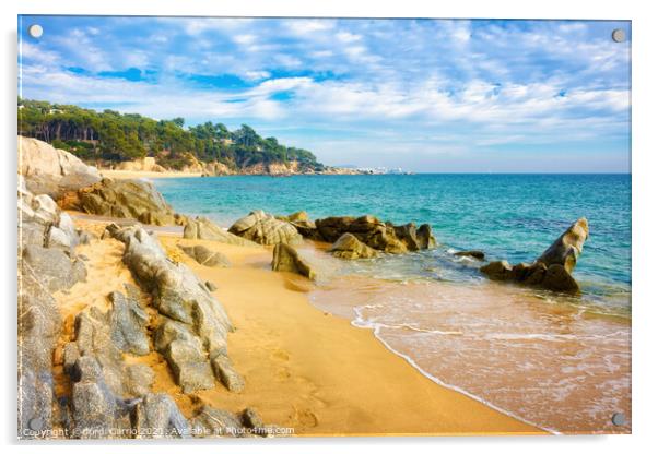 Cristus Beach - Costa Brava - Glamor Edition  Acrylic by Jordi Carrio