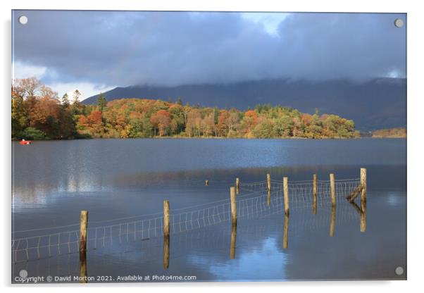 Derwent Water in the Autumn Acrylic by David Morton