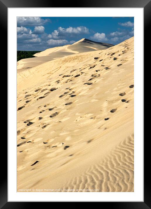 The Enveloping Dune Framed Mounted Print by Roger Mechan