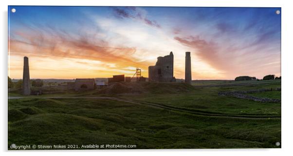 Majestic Sunset at Magpie Mine Acrylic by Steven Nokes