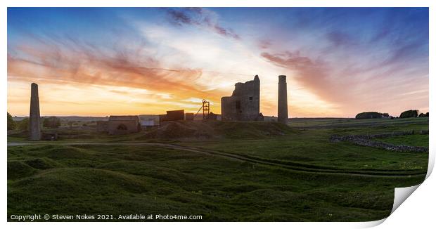 Majestic Sunset at Magpie Mine Print by Steven Nokes