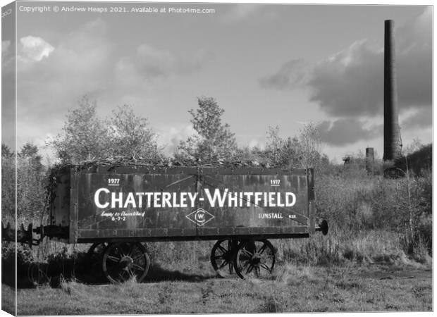 Coal mining rail truck at Chattereley Whitfield mi Canvas Print by Andrew Heaps