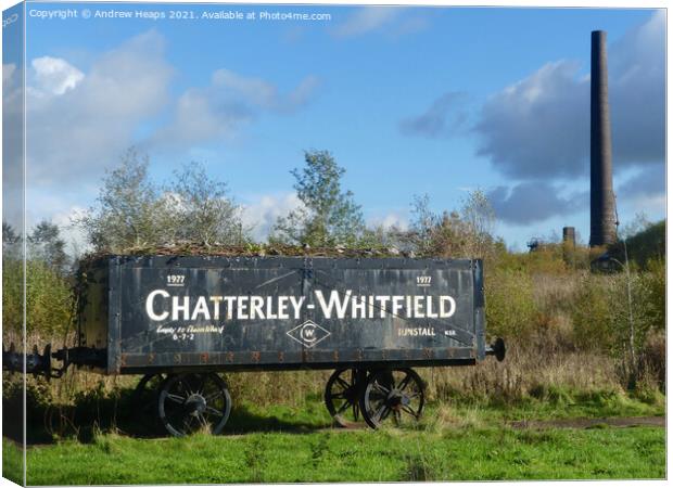 Coal mining rail truck at Chattereley Whitfield Ru Canvas Print by Andrew Heaps