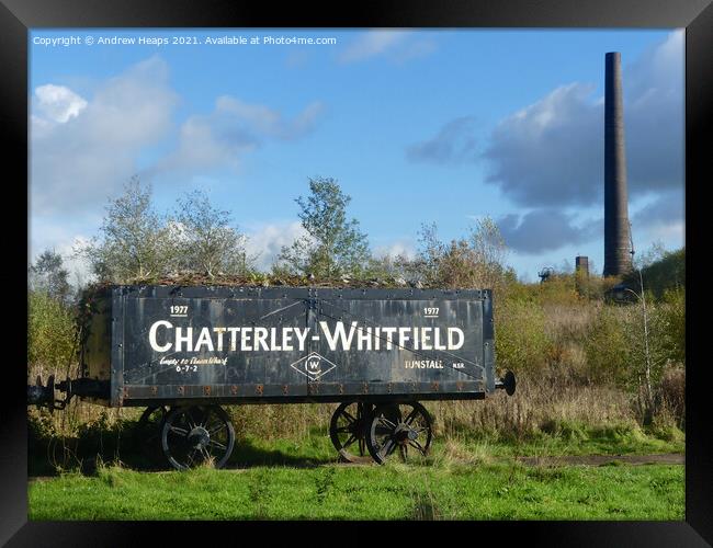 Coal mining rail truck at Chattereley Whitfield Ru Framed Print by Andrew Heaps