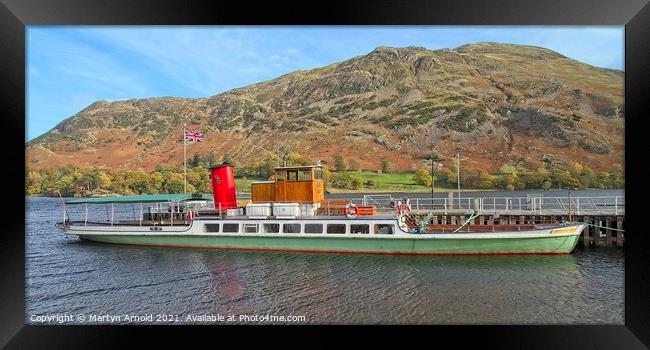 Ullswater Steamer and Fells Framed Print by Martyn Arnold