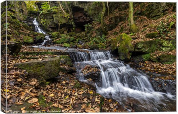 Lumsdale Falls Canvas Print by Jim Monk