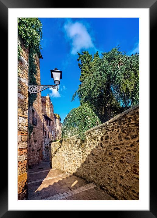 A Street in Colle di  Val d'Elsa  Framed Mounted Print by Joyce Storey