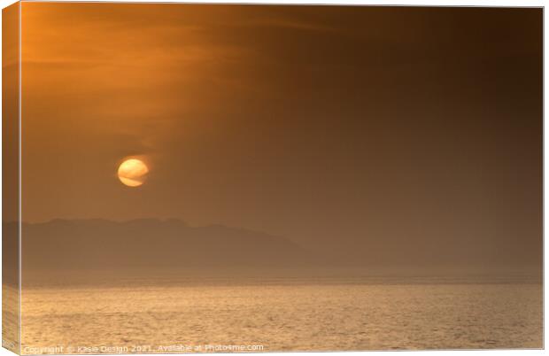 Romantic Sunset over La Gomera Canvas Print by Kasia Design