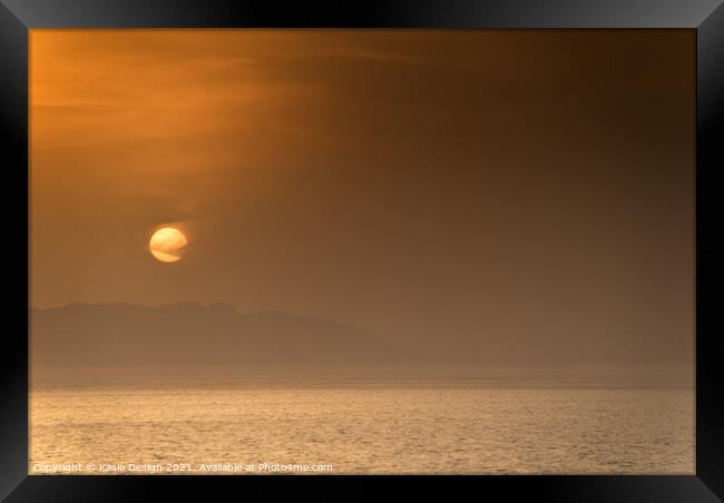 Romantic Sunset over La Gomera Framed Print by Kasia Design