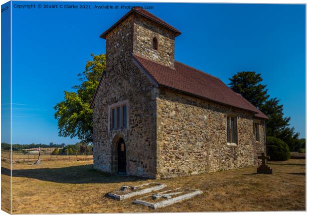 Norman Church of St Richard Canvas Print by Stuart C Clarke