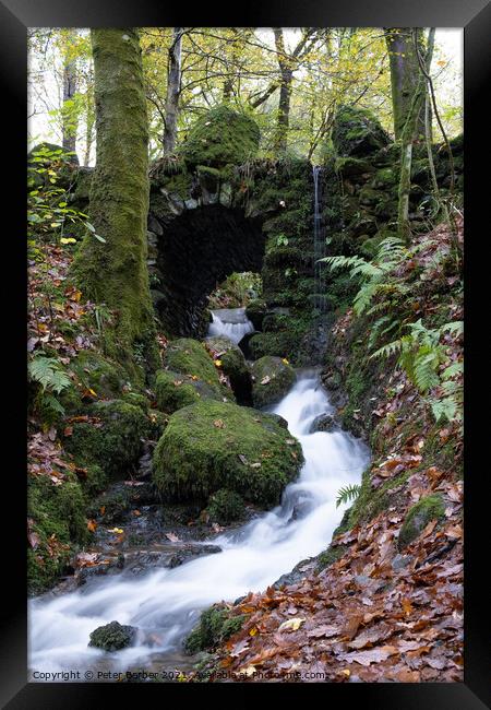 Stockghyll Force Arch Framed Print by Peter Barber