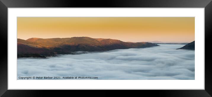 Lake District cloud inversion  Framed Mounted Print by Peter Barber